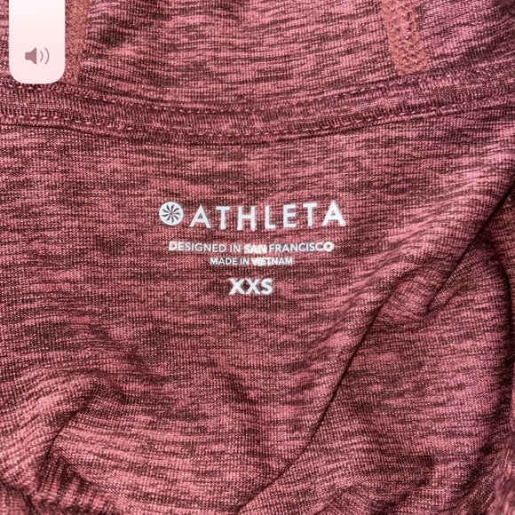Athleta Uptempo Short Crop Hoodie Top Size XXS Super Soft Antique Burgundy - Picture 10 of 12